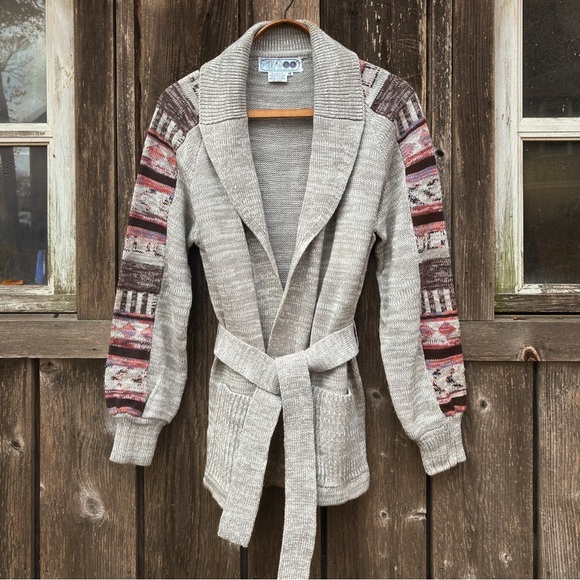 Vintage Sweaters - Vintage Cardigan Sweater by Hukapoo 70’s Lodge Cottagecore Cabincore Beige sz M